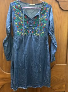DressBerry Women A-line Blue Dress