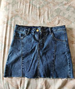 Denim Mini Skort
