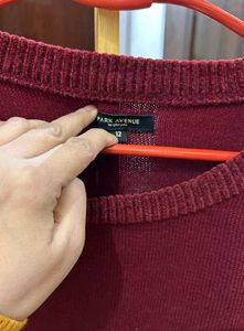 Burgundy Pullover Sweater