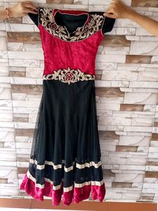 Pink And Black Gown22