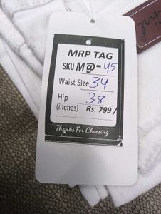 M@45 Size-34 Black Crop Top &amp; White Jeans