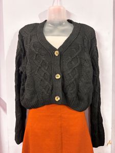 Yellow Knit Cardigan