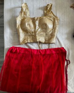 Pink & Gold Lehenga Choli Set