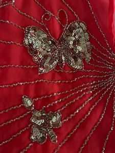 y2k butterfly sequin Vintage top