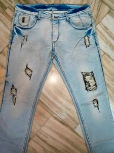 Men Funky Damage Denim Jeans