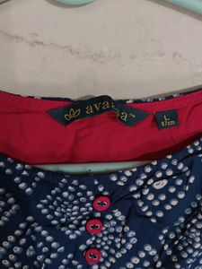 Blue &amp; Red Dress with Jacket