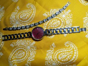 Silver Watch With Bracelet