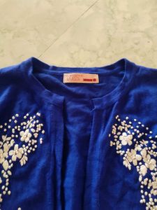 Soft Blue Embellished Cardigan 36-40