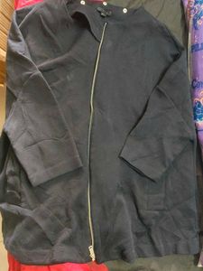 COS Navy Zip-Up Jacket