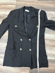 Black Blazer with Gold Buttons
