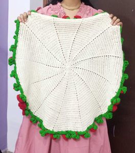 Handmade Crochet Rose Bouquet Blanket