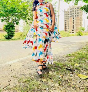 Colorful Printed Sharara Suit