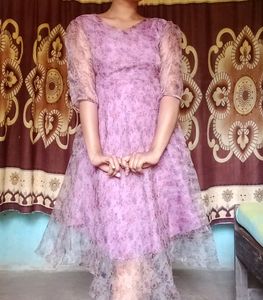 Organza Floral Frock😍