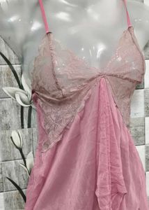 Pink Lace Detail Top