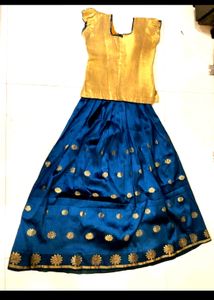 Girl&#39;s Pattu Lehenga Set