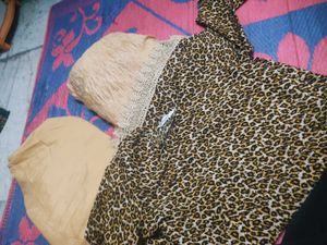 Leopard Print Kurta Set