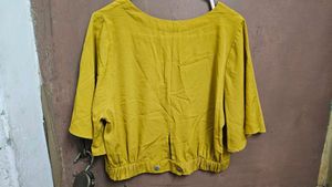 Mustard Bell Sleeve Top