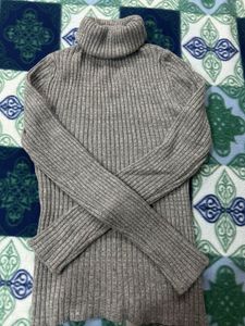Grey Turtleneck Sweater
