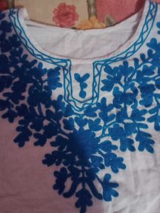 Embroidered White Top
