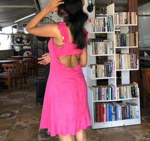 Backless Pink Dress