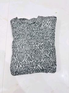 Grey Marled Pullover Sweater