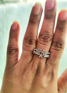 92.5 Beautiful Flower Silver Ring WTH Hallmark