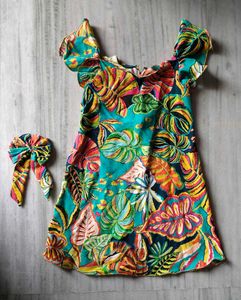 Colurfull One Piece With Bow
