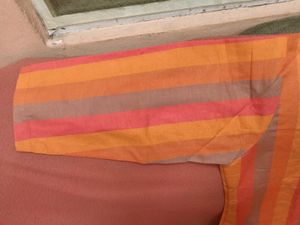 Brand New Striped Orange Women's Kurta