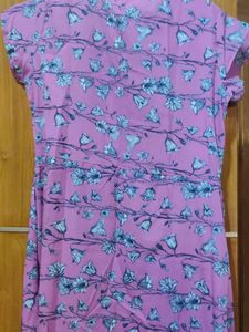 Pink Floral party wear gown