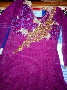 Purple Net+ Synthetic Gown