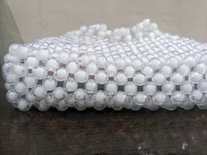White Beaded Purse