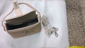 Vintage Beige Top Handle Bag