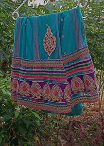 Teal Blouse with Embellishments