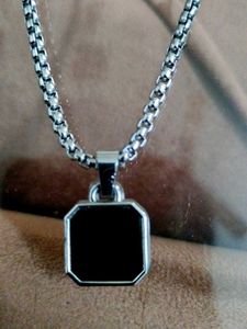 Unused Black Stone Artificial  Steel Chain