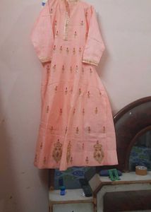 Peach Embroidered Gown