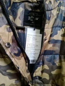 Camouflage Women Puffer Crop Jacket