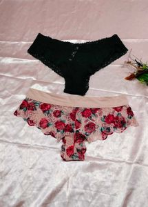 Lace Thong Panties - Set of 3