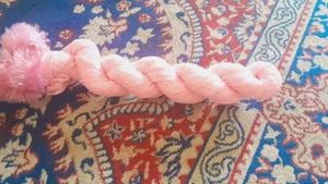Pink Dupatta with Pom Poms
