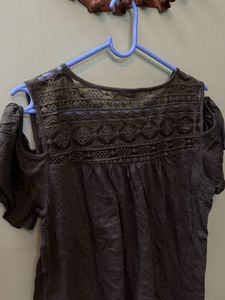 Cold Shoulder Olive Top