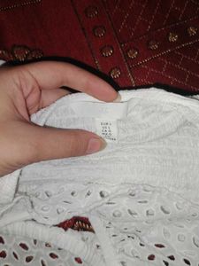 White Eyelet Crop Top