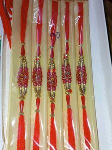 Red & Gold Rakhi Set (5)