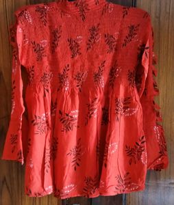 High Neck Frill Top