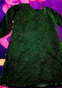 Emerald Green Velvet Tunic