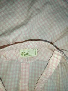 Pink Gingham Bow Tank