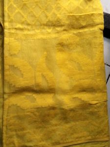 Elegant Yellow Jamdani cotton Saree