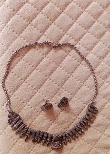 pure copper necklace Set with Punchdhatu turquoise