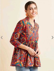 Colorful Print Tunic Short Kurti