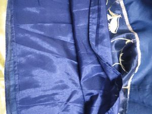 Organza Fabric Lehnga Choli Navy Blue 💙