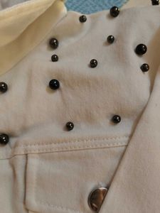 Studded Fringe Denim Jacket