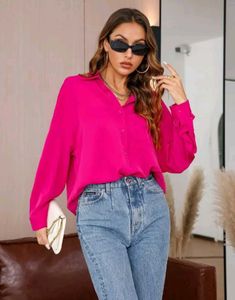 Hot Pink Oversized Shirt